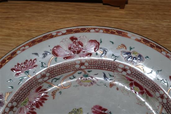 A Chinese export famille rose dish diameter 31.5cm